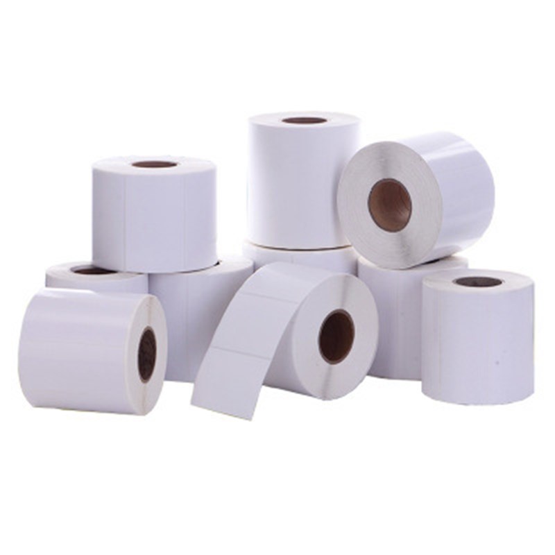 厂家供应不干胶条码标签纸打印机纸 空白铜板纸60 65mm规格打印纸 - 图3