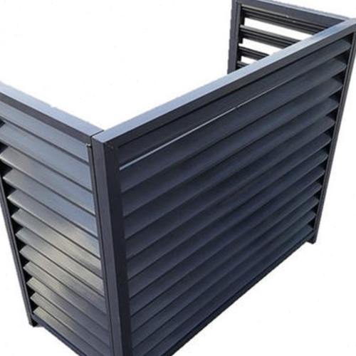 定制铝合金百叶窗防雨空调外机保护罩通风格栅网室外机防护栏厂家 - 图3