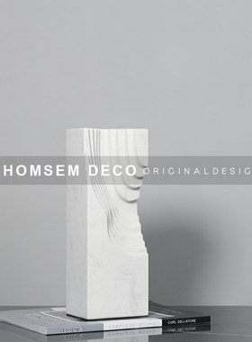 创意软装饰品简约k现代轻奢大理石样板房间艺术桌面售楼处摆件摆