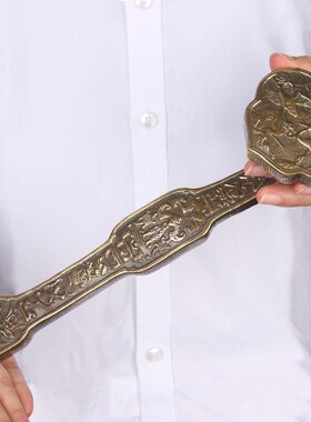 黄铜如意摆件铜如意把件龙凤如意摆件 铜九龙如意摆件 铜大象如意