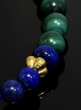 BUDDIA孔雀石青金石手链