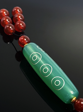 BUDDIA2026马年孔雀王天珠项链