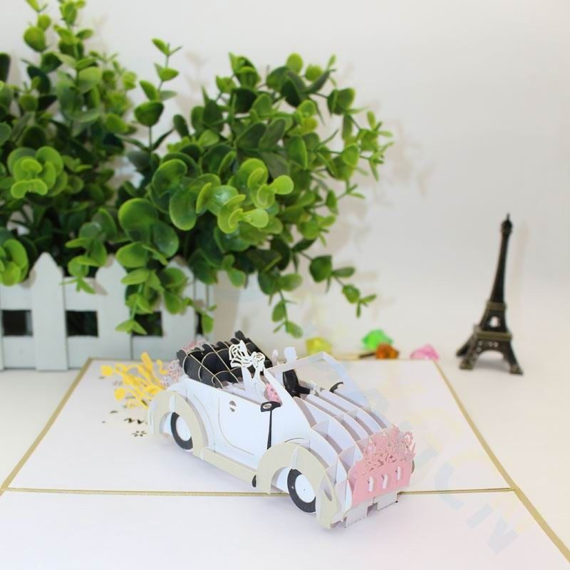 3d立体剪纸欧式敞篷车结婚邀请函婚礼请帖请柬情人节贺卡婚庆用品,淘宝优惠券,粉丝福利购,淘宝优惠卷