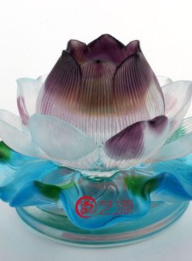 琉璃莲花烛台时尚创意家居饰品品摆设工艺品摆设酥油灯定制刻字