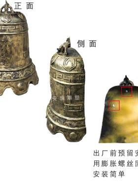 玻璃钢警钟长鸣 廉政展厅法制禁毒主题文化摆放仿铜 铸铜警钟雕塑