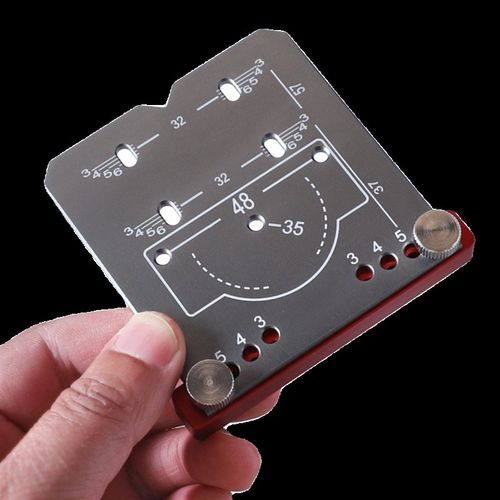 35mm铰链打孔定位器 可调边距标记号定位板 合页铰链开孔辅助工具 - 图3