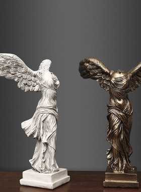 欧式胜利女神人物像雕p塑树脂工艺品家居装饰摆件样板房书房摆件