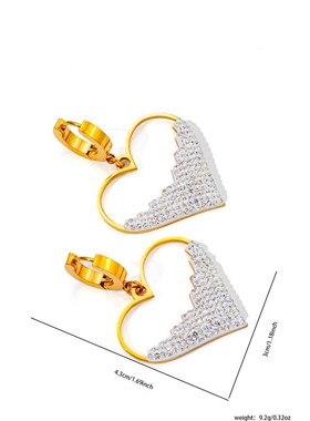 网红饰品套装欧美ins镶钻时尚气质小众设计镂空爱X心耳环项链女