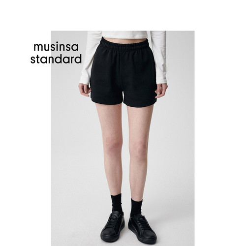 韩国26新品女士经典双层针织运动短款卫裤MUSINSA STANDARD - 图0