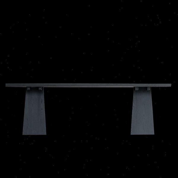 叁几 侘寂风实木餐桌家用客厅大长书桌白蜡木碳化大板茶桌工作台,淘宝优惠券,粉丝福利购,淘宝优惠卷