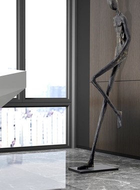 酒店大堂a人物雕塑落地摆件售楼处样板间橱窗柜工作室抽象艺术摆