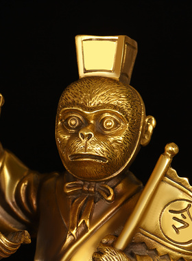 马上封侯摆件纯铜马上猴生肖马z家居办公室工艺礼品马到成功铜猴