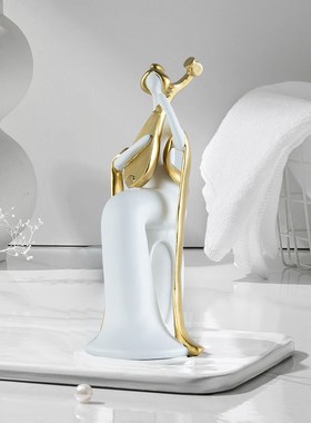 奏乐人物仕女摆件新中式风电视柜玄关酒H柜客厅艺术装饰品创意轻