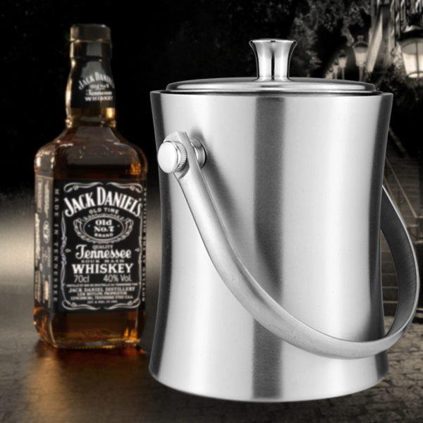 三洽 双层不锈钢冰桶 带盖 户外餐饮酒吧KTV适用 配送隔水片冰夹,淘宝优惠券,粉丝福利购,淘宝优惠卷