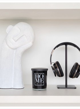 样板间书房简约软装饰品书柜创意家居相架树脂头像玻璃U摆件ZH307