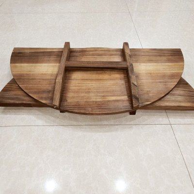 农村老式半圆形木锅盖水缸盖子牛肉汤锅大铁锅盖柴火灶对开木锅盖 - 图3