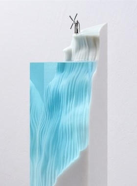 现代创意雕塑透明树脂风车山海工艺品家居摆N件酒店样板房别墅装