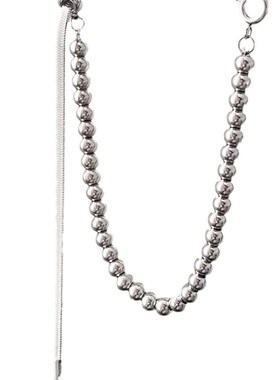 时尚简约圆珠f抽拉可调节锁骨链甜酷辣妹冷淡风网红气质项链