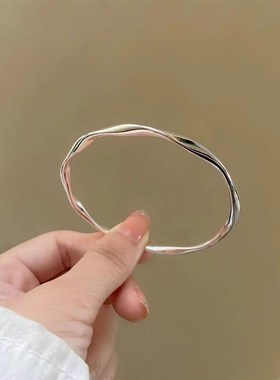 热卖钛钢18K金莫比乌斯环手镯女百搭高级感不锈S钢不掉色手环