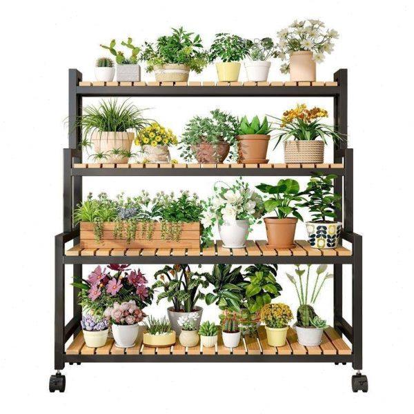 2025新款花架可移动带轮置物架阶梯落地式多层花架子阳台室内外架,淘宝优惠券,粉丝福利购,淘宝优惠卷