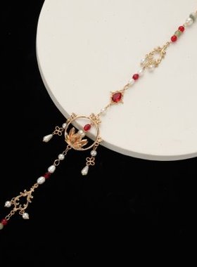 马面裙配饰禁步 莲华竹节国风腰间配饰 腰佩装饰挂饰流苏吊坠腰链