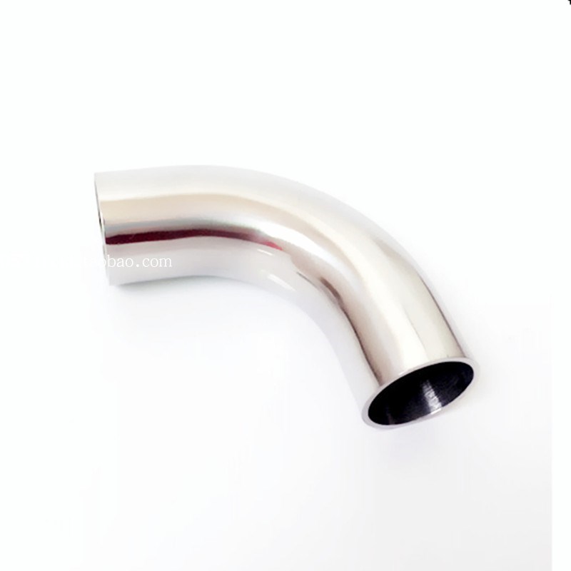 304/316L不锈钢卫生级加长焊接90度弯头 3A弯管内外精抛19 25 32 - 图2