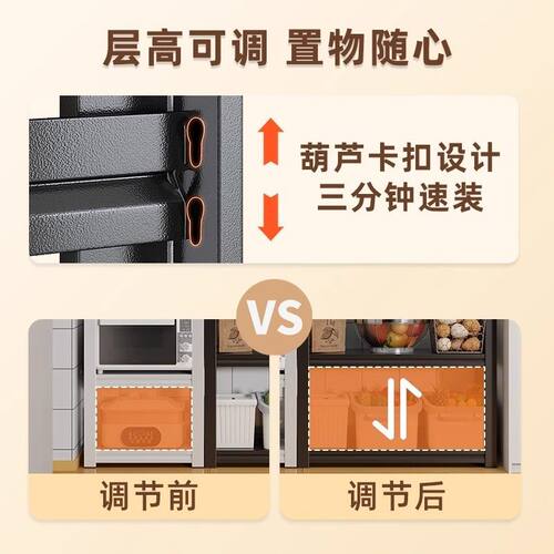 家用货架阳台置物架落地多层厨房收纳架行李箱下空式储物架铁架子 - 图3