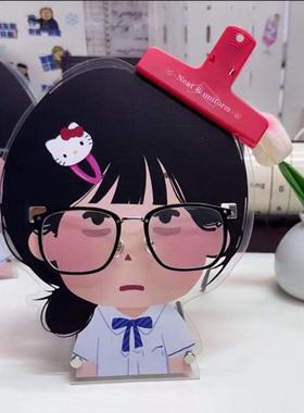 日本小人搞怪眼镜架立牌高颜值眼镜发夹收纳展示架可爱桌面摆件
