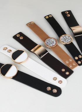 盛斯特皮革餐具摆件餐巾扣样板房摆台餐扣软装装饰品毛巾扣口布圈