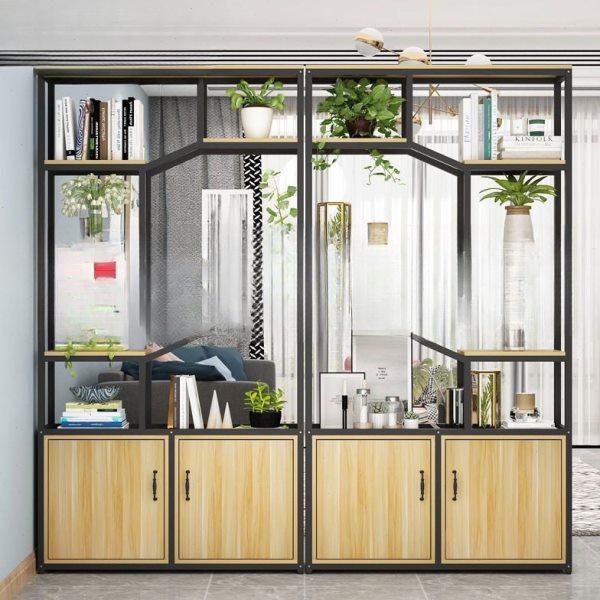 公室铁艺镂空屏风隔断置物架落地玄关装饰书柜客厅简约现柜墙,淘宝优惠券,粉丝福利购,淘宝优惠卷