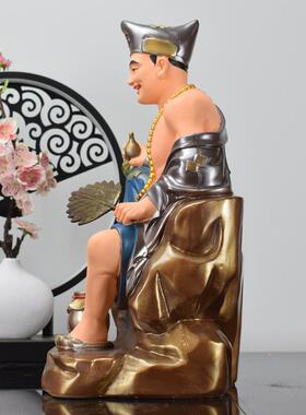 树脂济公活佛济公佛像供奉李修元济颠菩萨降龙罗汉居家供佛摆件