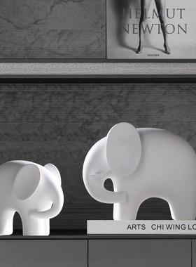 简约现代大象摆件一对办公室装饰品客厅酒柜摆件家居饰品工艺品