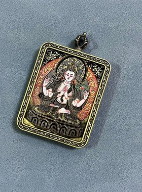 唐卡 项链 吊坠十二q生肖八大守护神景区佛系新年纪念品配饰