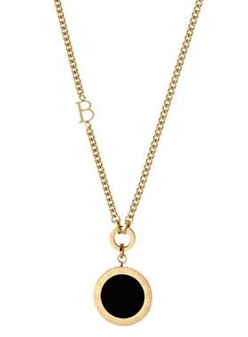 轻奢小众设计感设计项链欧美时尚钛钢长款L罗马数字圆牌女毛衣链