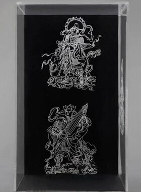 宝箧印塔佛塔像有机玻璃罩4号带底座感光胶天都峰挑棍游戏