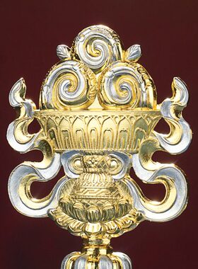 民族风摆件合金鎏银八瑞物家居用品吉祥八宝桌面工艺八瑞相摆件