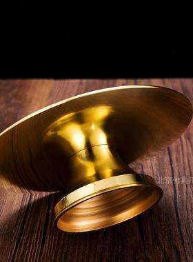 佛具用品纯铜莲花招财果碟财神供盘贡果碟佛堂用品果盘包邮