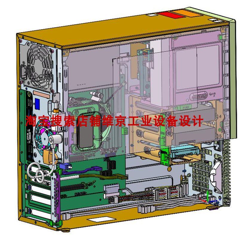 46 sets of computer case drawings/desktop computer host case drawings water-cooled case drawings 3D drawings
