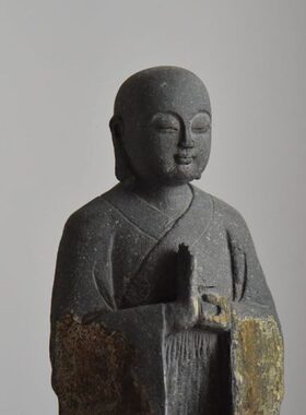 善养石玄关石头人物禅意摆件小和尚客厅家居摆设橱窗工艺品雕刻