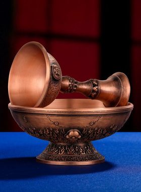 护法杯紫铜烈焰纹护杯家用迷你小号护法杯随身供护法杯特小号8cm