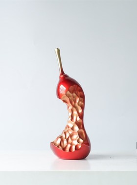 轻奢梨子摆c件现代家居桌面装饰样板房酒店民宿玄关创意树脂摆设