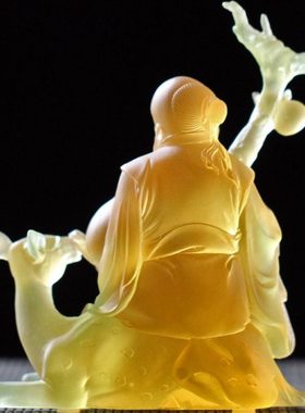 古法琉璃福寿安康寿星摆件祝寿贺寿礼生日诞辰家居摆设送长辈寿星