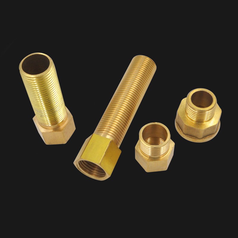 4分铜不锈钢内外丝直接头变径延长伸缩接头6分水管配件接头加厚 - 图1