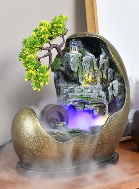 假山流水喷泉摆件客厅办公室循环水景观装饰高山水系乔迁新居礼品