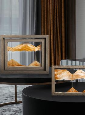 刻字木质流沙画家高端客厅办公桌电视柜书房摆件装饰同事生日礼品