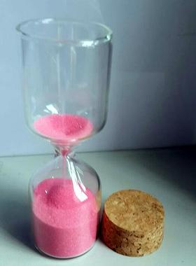 金属换沙3分钟沙漏 桌面摆件纯玻璃空瓶子装沙漏沙容器生日礼物