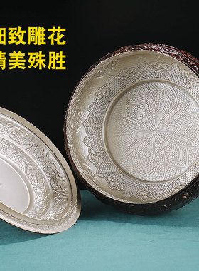 尼泊尔藏式d糌粑盒民族风八吉祥储物罐西藏百宝果装饰家居供奉摆