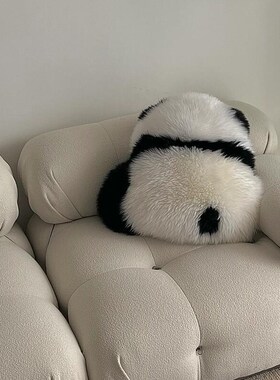 【新家的一百个快递】萌兰花花同款熊猫抱枕可爱玩偶靠垫沙发坐垫