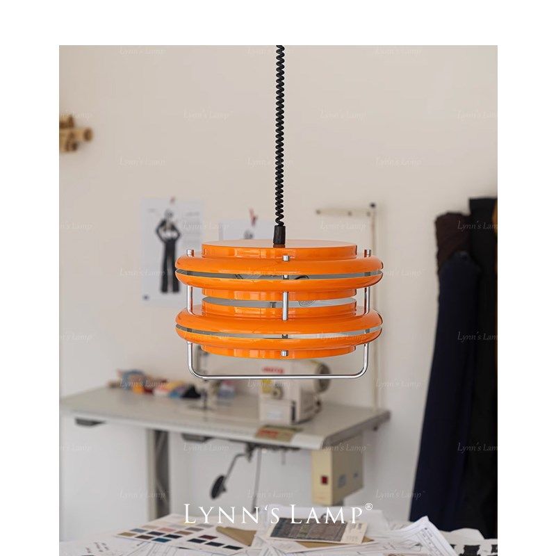 Lnn立意 孟菲斯中古吊灯橙色复刻拉伸吧台设计师岛台in灯,淘宝优惠券,粉丝福利购,淘宝优惠卷