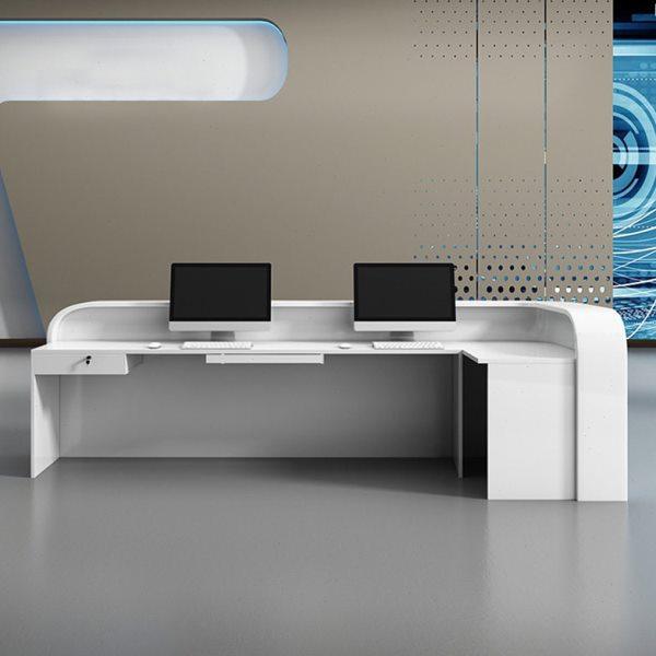 烤漆前台桌接待台导诊台导医台美容院吧台弧形转角服务收银台白色,淘宝优惠券,粉丝福利购,淘宝优惠卷